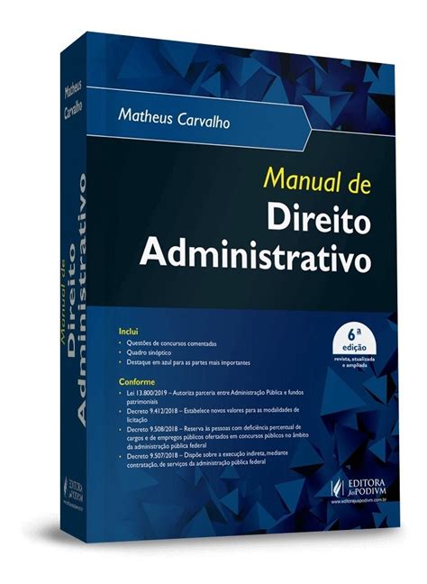livro direito administrativo matheus carvalho